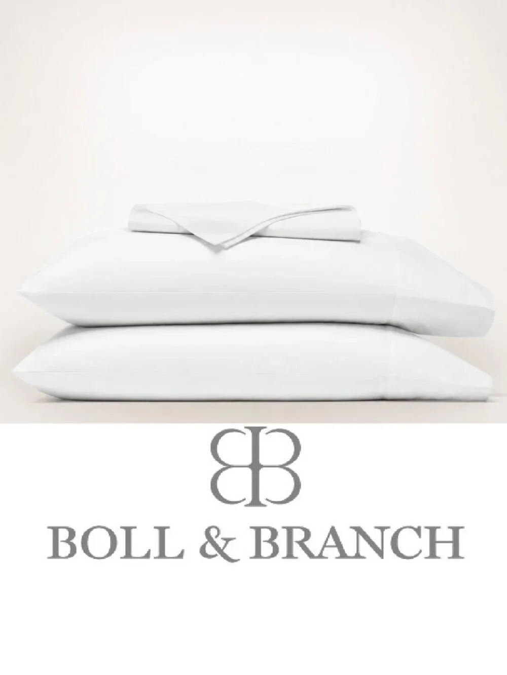 NEW! Boll & Branch Signature Hem FULL SHEET SET Flat Pillowcase Organic Cotton